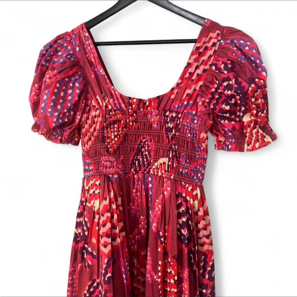 FARM Rio x Anthropologie Printed Puff Sleeve Maxi Dress with Pockets - Picture 3 of 6